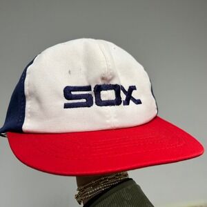 Vintage Chicago White‎ Sox Snapback Hat/Cap Coca Cola 80s Adjustable Thin
